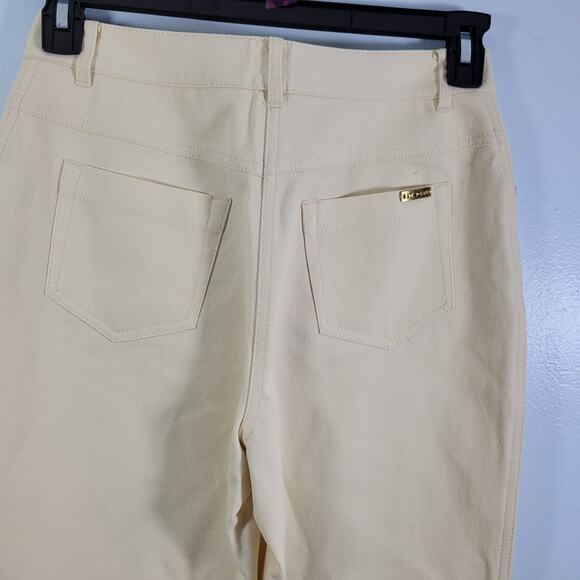 St John Sport Women's High Waisted Yellow Jeans Size 4 62322-0280 - Picture 5 of 6